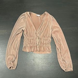 Champagne long sleeve Zara blouse